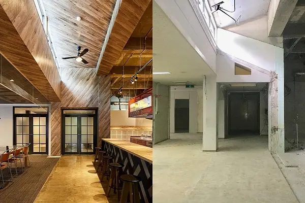建物はリノベーションによってここまで生まれ変わる。